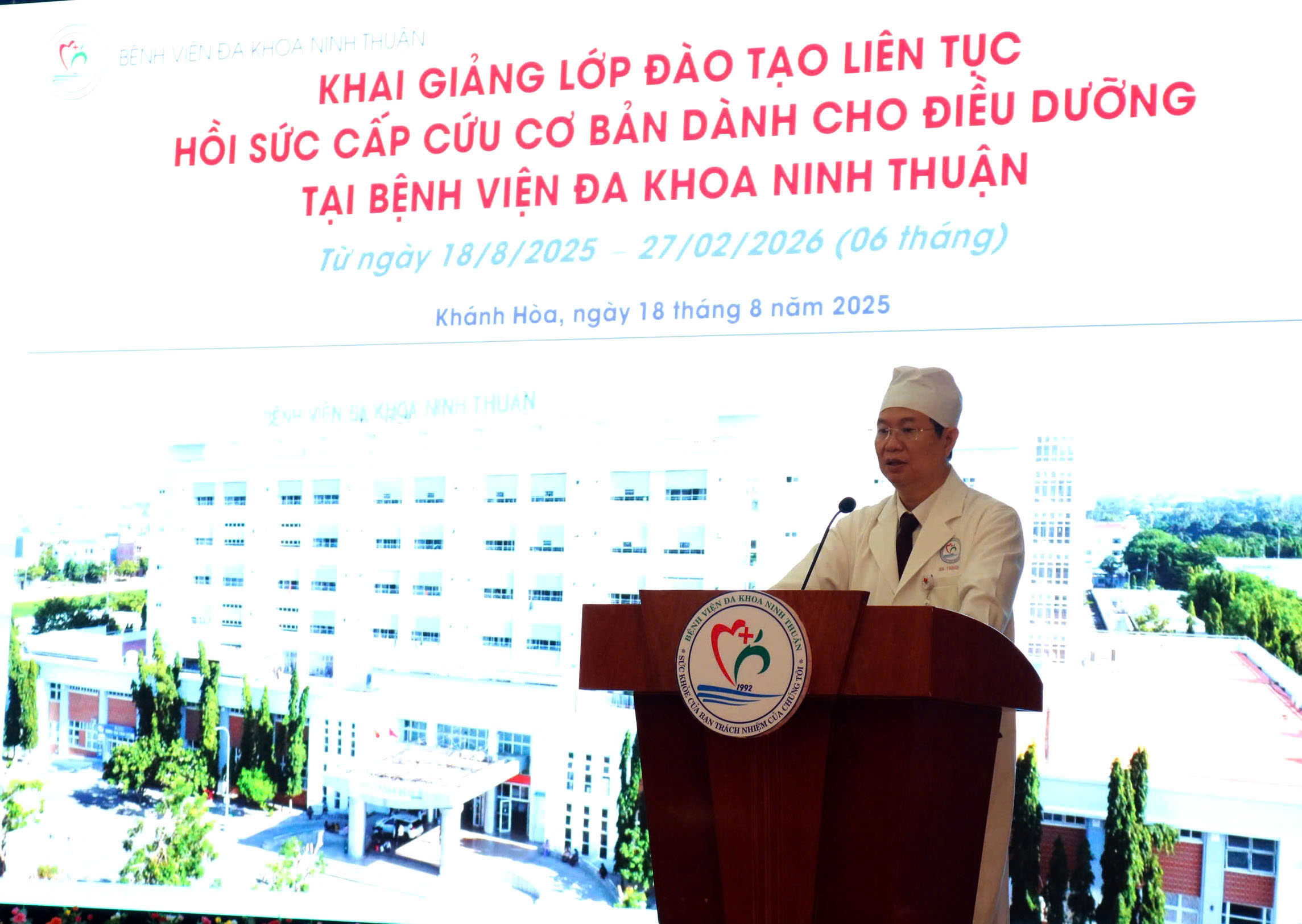 Khai giảng lớp đào tạo liên tục “Hồi sức cấp cứu dành cho điều dưỡng” tại bệnh viện đa khoa Ninh Thuận